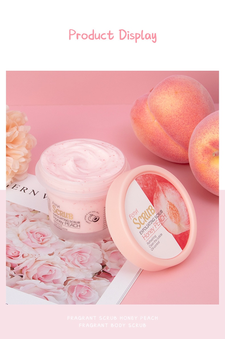 LAIKOU Peach Body Scrub Cream Face Scrub Deep Cleansing Skin Whitening Go Cutin Dead Skin Treatment Acne Moisturizing Body Care