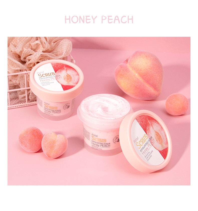 LAIKOU Peach Body Scrub Cream Face Scrub Deep Cleansing Skin Whitening Go Cutin Dead Skin Treatment Acne Moisturizing Body Care